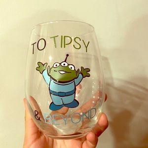 Disney wine glass